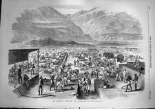 Original Old Antique Print