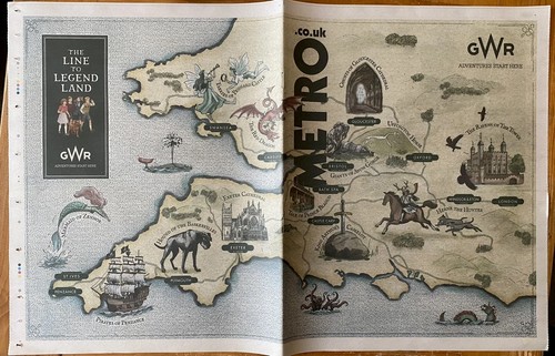 Gwr trains legends map - uk,
