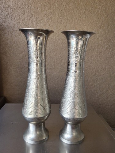 Gorgeous pair white brass - of,