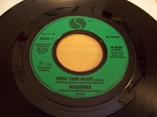 MADONNA - OPEN YOUR HEART -LUCKY STAR - VINYL -7" -1986 -VG