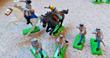 1971 Britains Deetail ACW Confederate 4x Infantry 2 mounted Soldiers 1:32