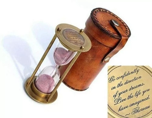 Sand timer hourglass brass - sand,