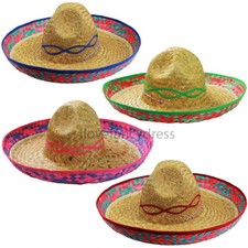 48 X MEXICAN SOMBRERO HAT WILD WESTERN BANDIT FANCY DRESS GROUP BULK WHOLESALE