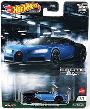 Hot Wheels 1:64 Car Culture Exotic Envy 2016 Bugatti Chiron Blue FPY86-957D Car