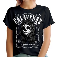 Day of the Dead Sugar Skull T-Shirt for Women Vintage Style Dia De Muertos #DOTD