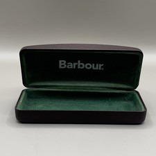 Barbour Glasses Sunglasses Hard Case Brown Clamshell case w/ Green interior VGC