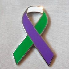 *NEW* SUFFRAGETTE - WOMENS RIGHTS - VOTES FOR WOMEN ENAMEL RIBBON BADGE / BROOCH