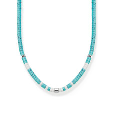 Thomas Sabo Necklace with Charm Club Sterling Silver Turquoise Stone