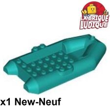 Lego 1x Boat Zodiac Boat Rubber Raft Small Pudding 12x6x2 Dark Turquoise 78611