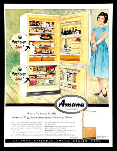 1960 amana refrigerator - amana,