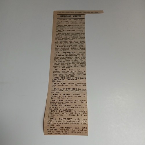 Vintage joy division wanted - joy,