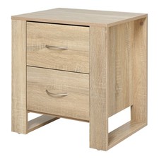 HOMCOM 2 Drawer Boxy Bedside