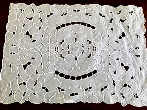 Vintage hand embroidered white - vintage,