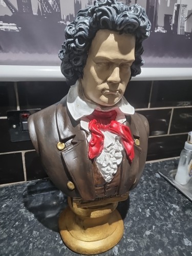 Beethoven large chalkware bust - beethoven,