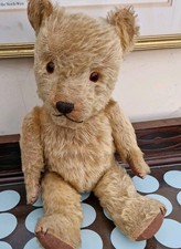 Vintage 1930s chiltern hugmee teddy bear 5 way jointed &  Glass Eyes 