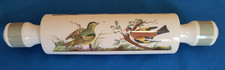 Vintage 1970s Portmeirion Ceramic Rolling Pin Birds Of Britain
