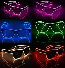 EL wire Neon Flashing Party Glasses Led Eyewear Shade Glow Disco Night Club Part