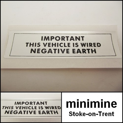 Classic mini negative earth - negative,