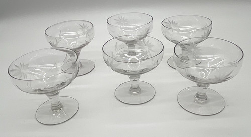 Vintage set etched - of,