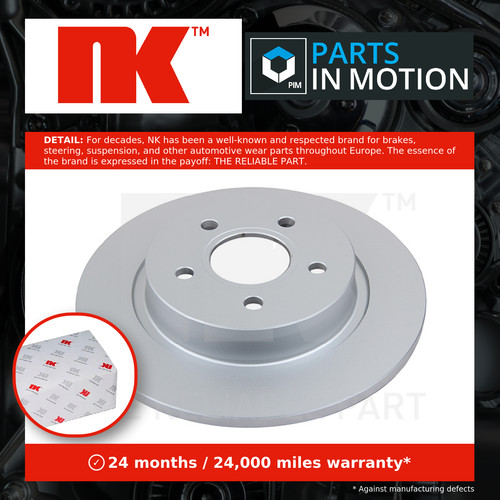 Brake discs pair solid - 2x, fits