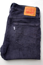 Levi's 511 men's corduroy slim fit jeans W34 L32 navy stretch LEVJ564