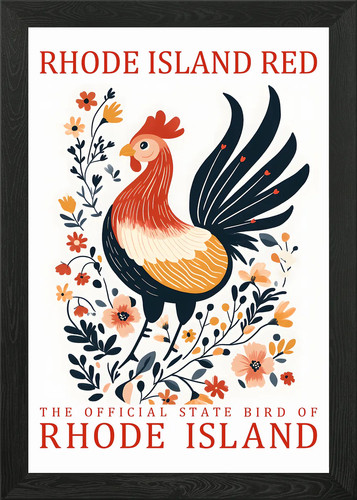Rhode island red rooster - red,