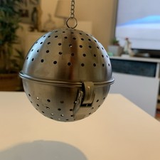 Vintage Chrome Hanging Ball Incense Burner 