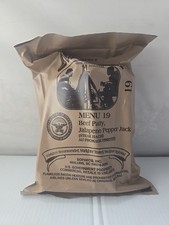 MRE U.S. Menu 19 Beef Patty, Jalapeño Pepper Jack