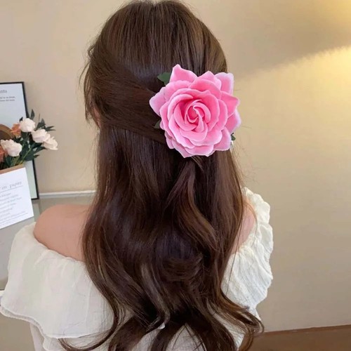 Flower hair rose - hair,