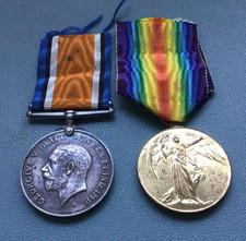 WW1 War And Victory Medals For Private W Crabtree Royal Welsh Fusiliers.