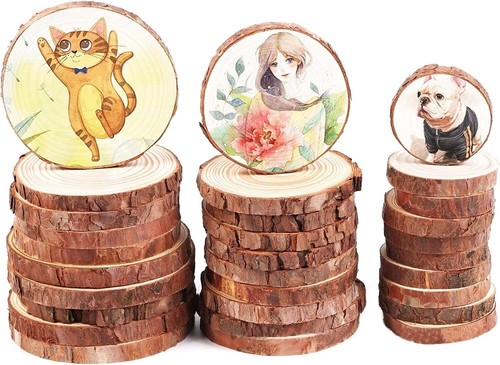 Wooden slices 5 10cm - 30/60/90, 5-10cm