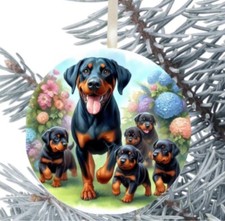 Doberman Dogs Hanging Bauble