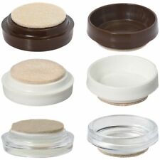 4 x FELT FOOT CASTOR CUPS Furniture Leg Feet Floor Protector Caster ANTI SCRATCH