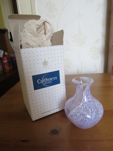 Caithness glass vase lilac - , &