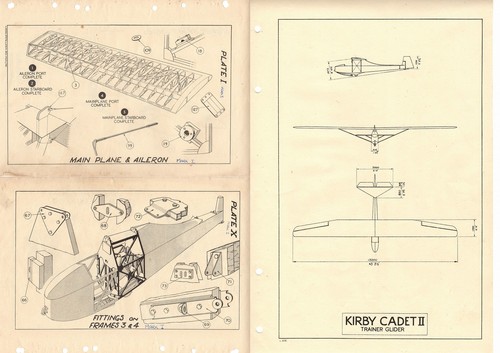 Kirby cadet glider sailplane - cadet,