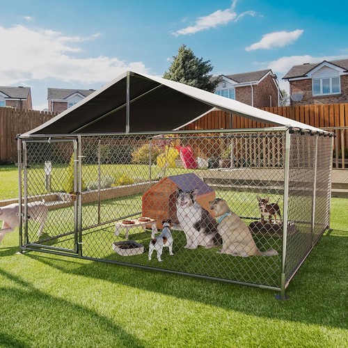 Large dog kennel outdoor with - ,