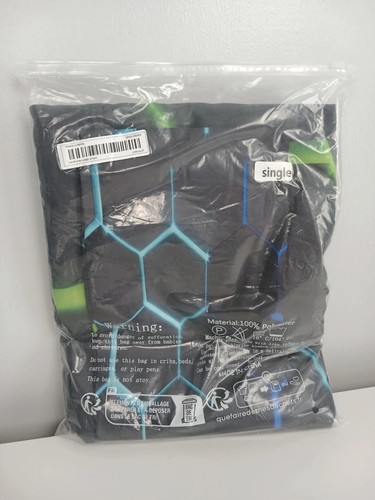 Single duvet cover black blue - duvet,