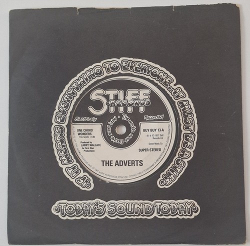 The adverts single one - 7",