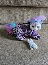 Kitty Surprise Purple Plush Stuffed Mommy Cat and Kitten