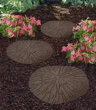 Cracked log stepping stones - log,