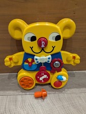 Vintage 1982 Matchbox Yellow Teddy Bear Baby Cot Activity Toy Kid Retro 