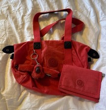 kipling red handbag and