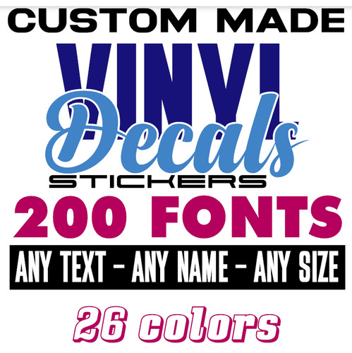 Custom text vinyl lettering - text,