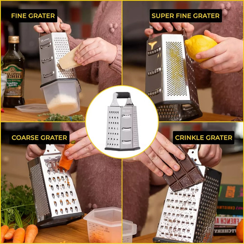 Sided food grater with - 6,