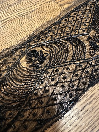 Antique victorian lace jet - victorian,