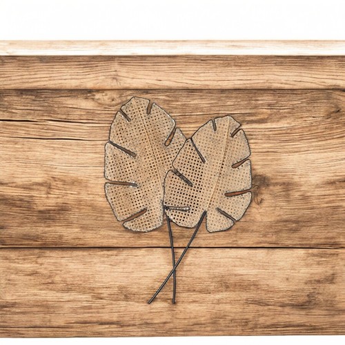 Metal wall art - art, rattan