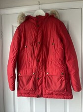Boys BELSTAFF  Red Duck Down Canadian Coyote Fur Coat Age 12 £450