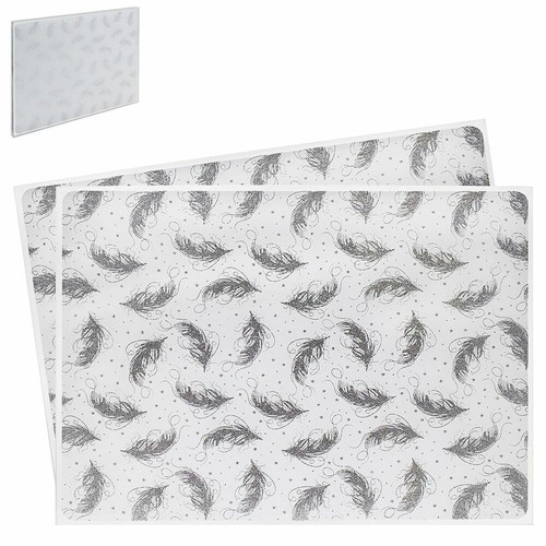 Silver glitter feather design - glitter,