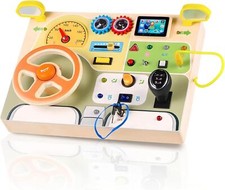 Wooden car driving steering - wooden,