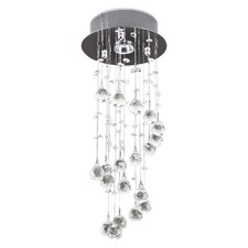Metal crystal ceiling light